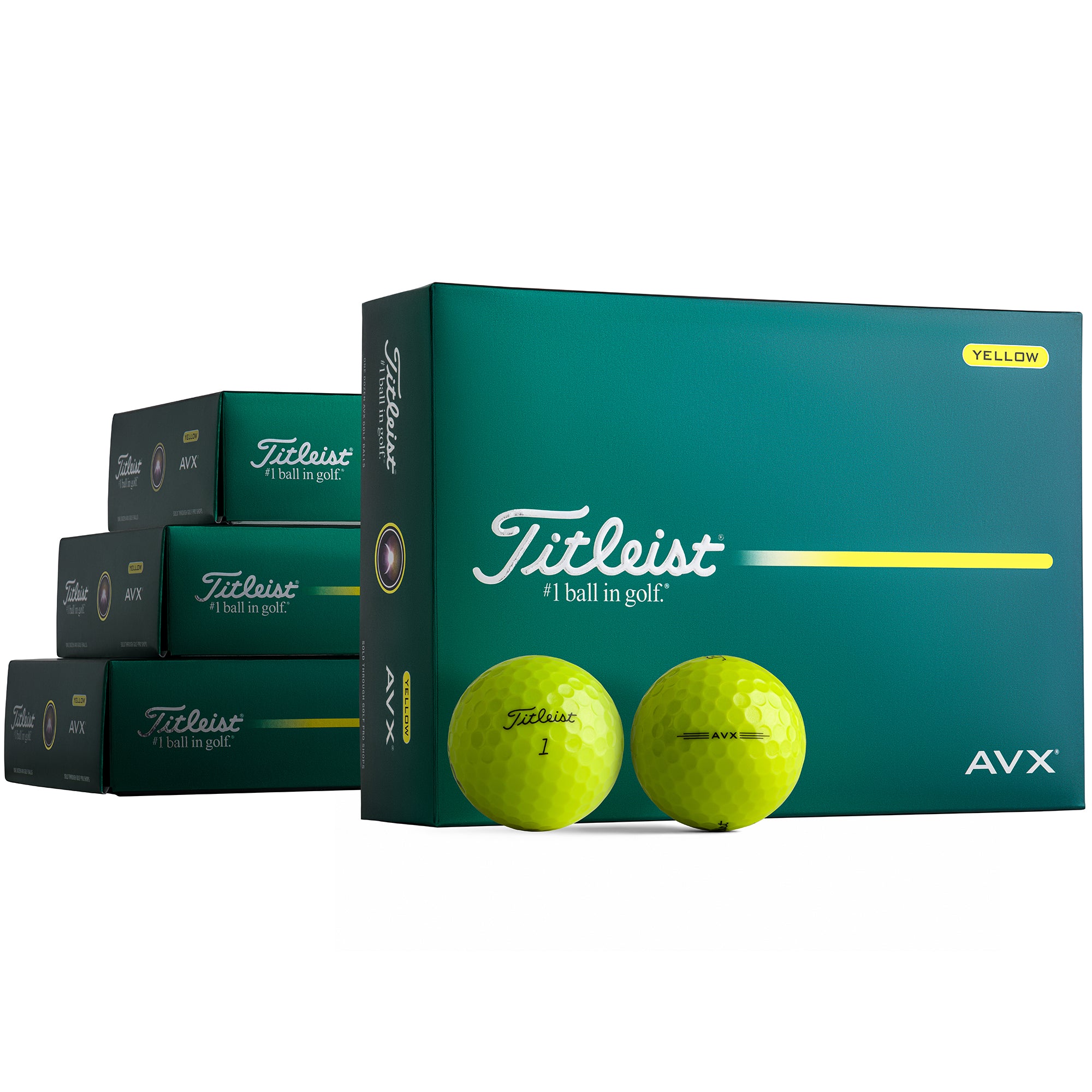 Titleist 2026 AVX Yellow Golf Balls - Buy 3 Dozen, Get 1 Dozen Free