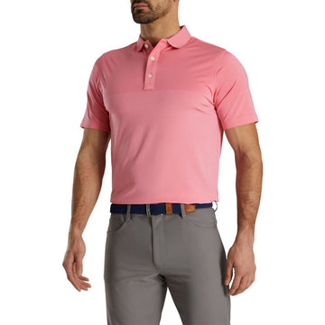 FOOTJOY MEN'S ENGINEERED PIN STRIPE LISLE GOLF POLO