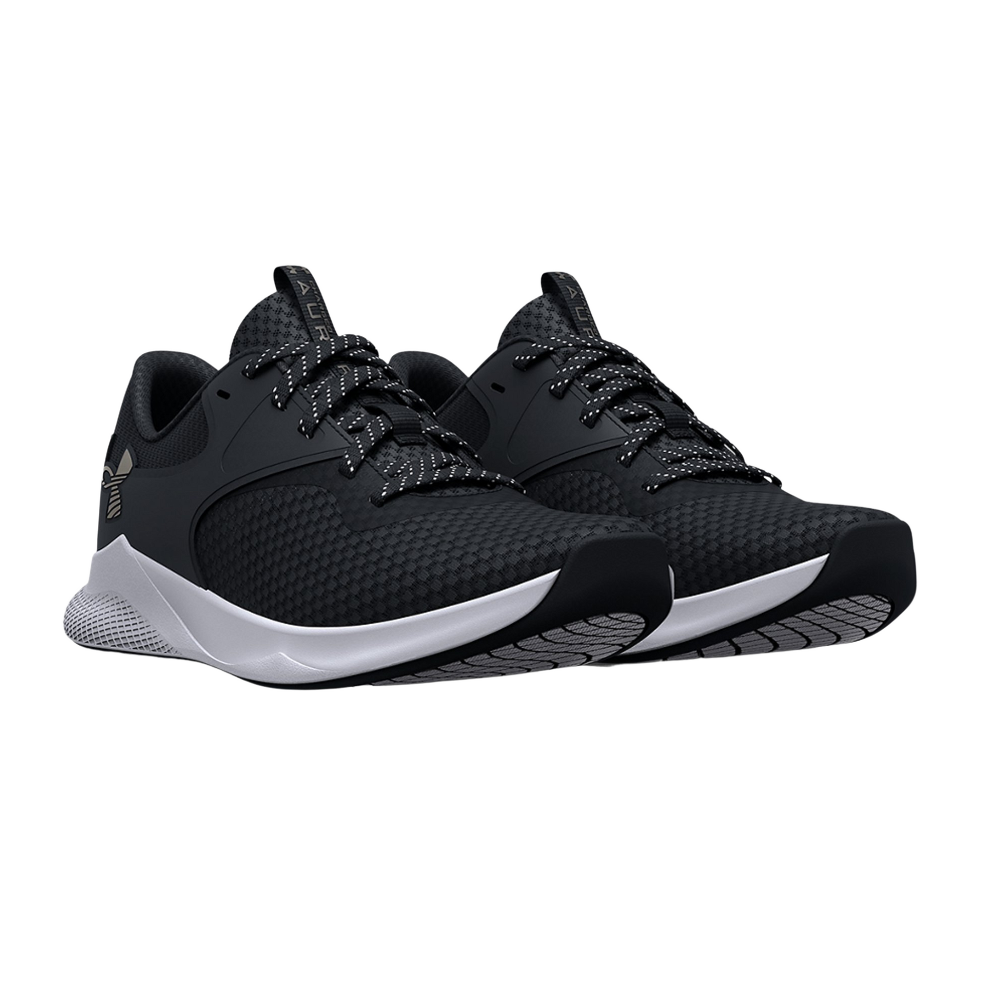 Under Armour Charged Aurora 2 Women's Cross Trainers, Black/Metallic Warm  Silver at John Lewis & Partners