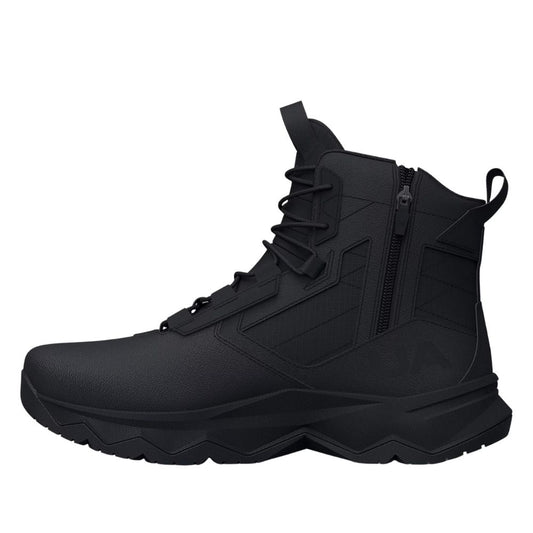 Under Armour Men's UA Stellar G2 6" Side Zip Tactical Boots - Black/Pitch Gray