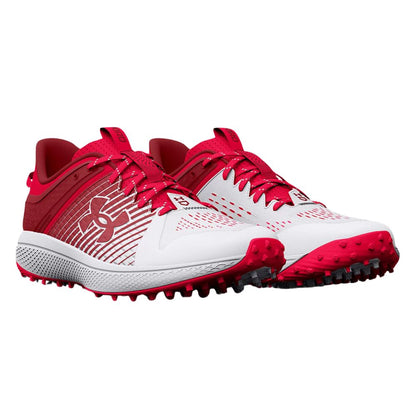 Under Armour Men's UA Yard Turf Baseball Shoes - Red/White