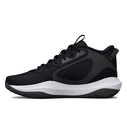 Under Armour Adult UA Lockdown 6 Basketball Shoes - Black/White
