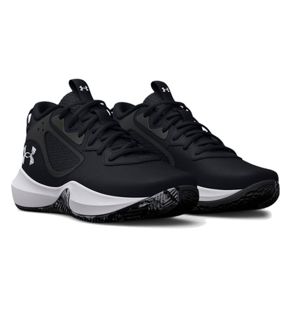 Under Armour Adult UA Lockdown 6 Basketball Shoes - Black/White