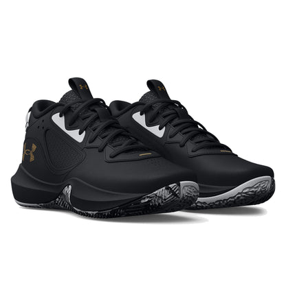 Under Armour Adult UA Lockdown 6 Basketball Shoes - Black/Gold