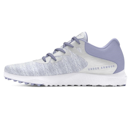 Under Armour Women's UA Charged Breathe2 Knit Spikeless Golf Shoe - Celeste/White