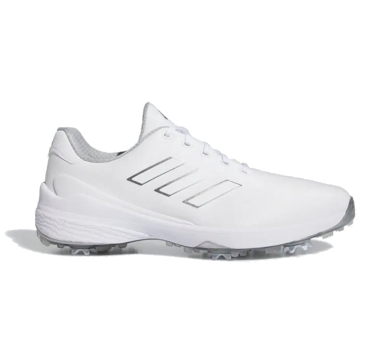 Adidas Men's ZG23 Golf Shoes - White/Dark Silver/Silver