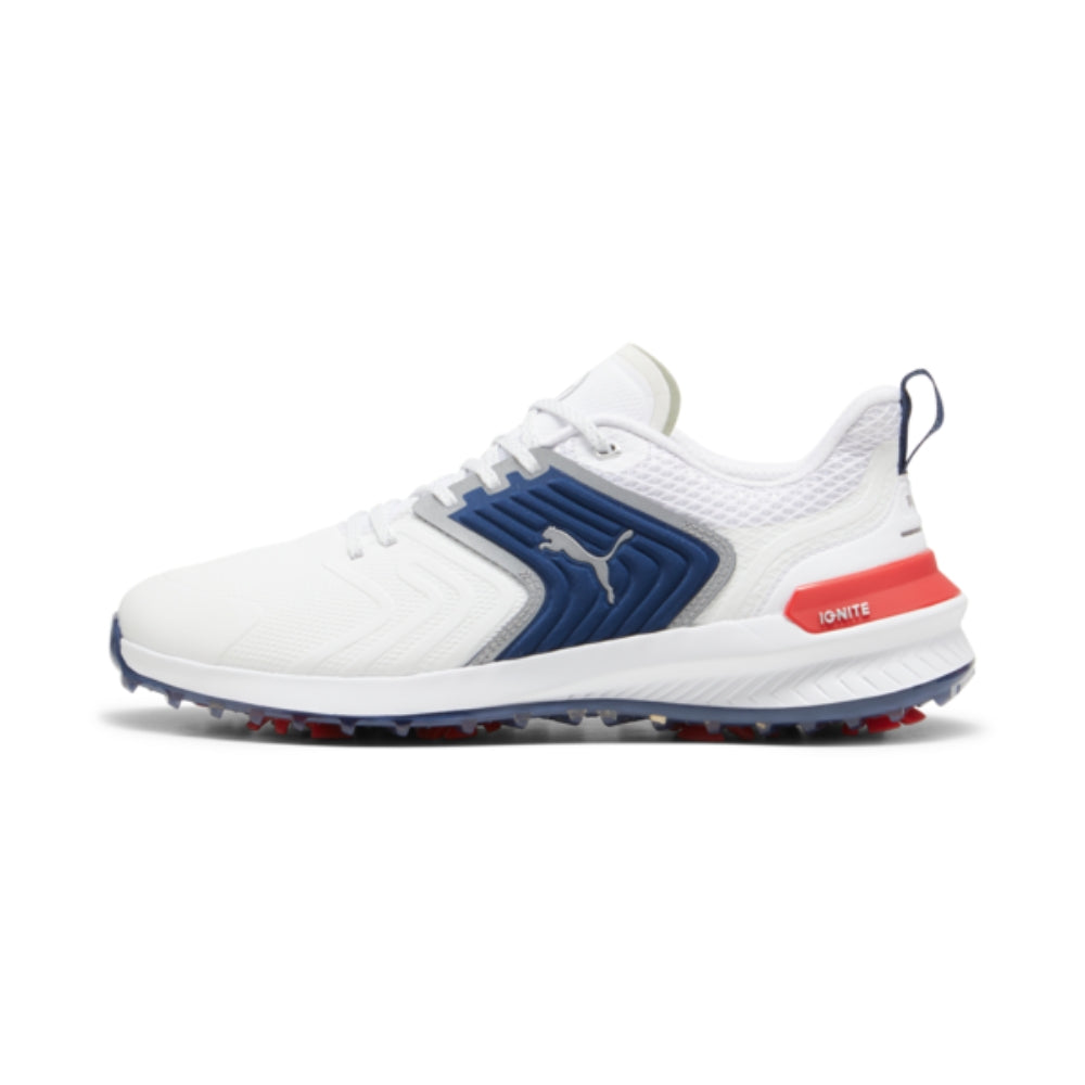 Puma Men s IGNITE Innovate Golf Shoes Puma White Persian Blue Strong GolfDirectNow