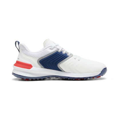 Puma Men's IGNITE Innovate Golf Shoes - Puma White/Persian Blue/Strong Red