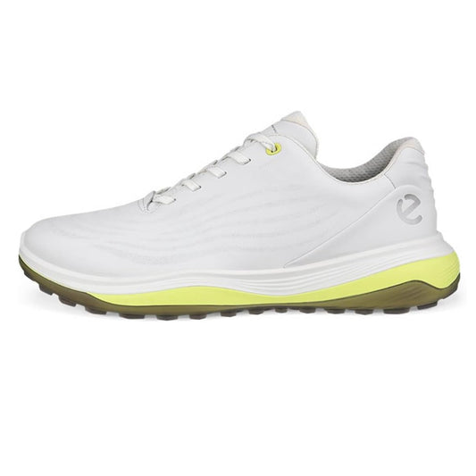 Ecco Men's LT1 Golf Spikeless Shoes - White/Yellow