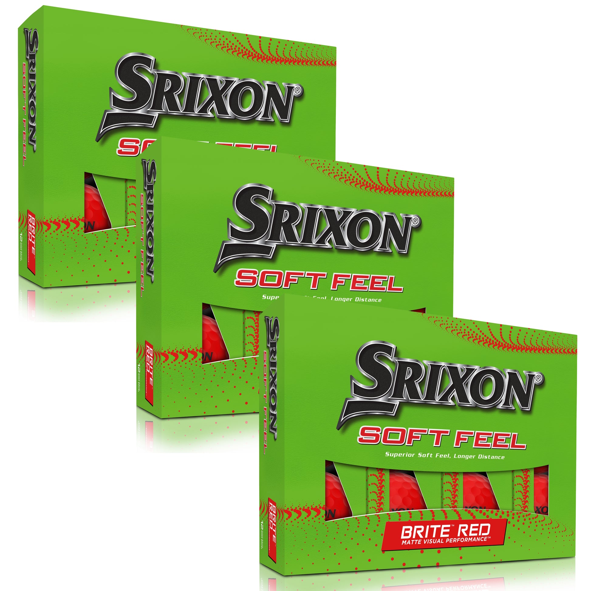 Srixon Soft Feel 13 Brite Red Golf Balls (Buy 2 Get 1 Free)