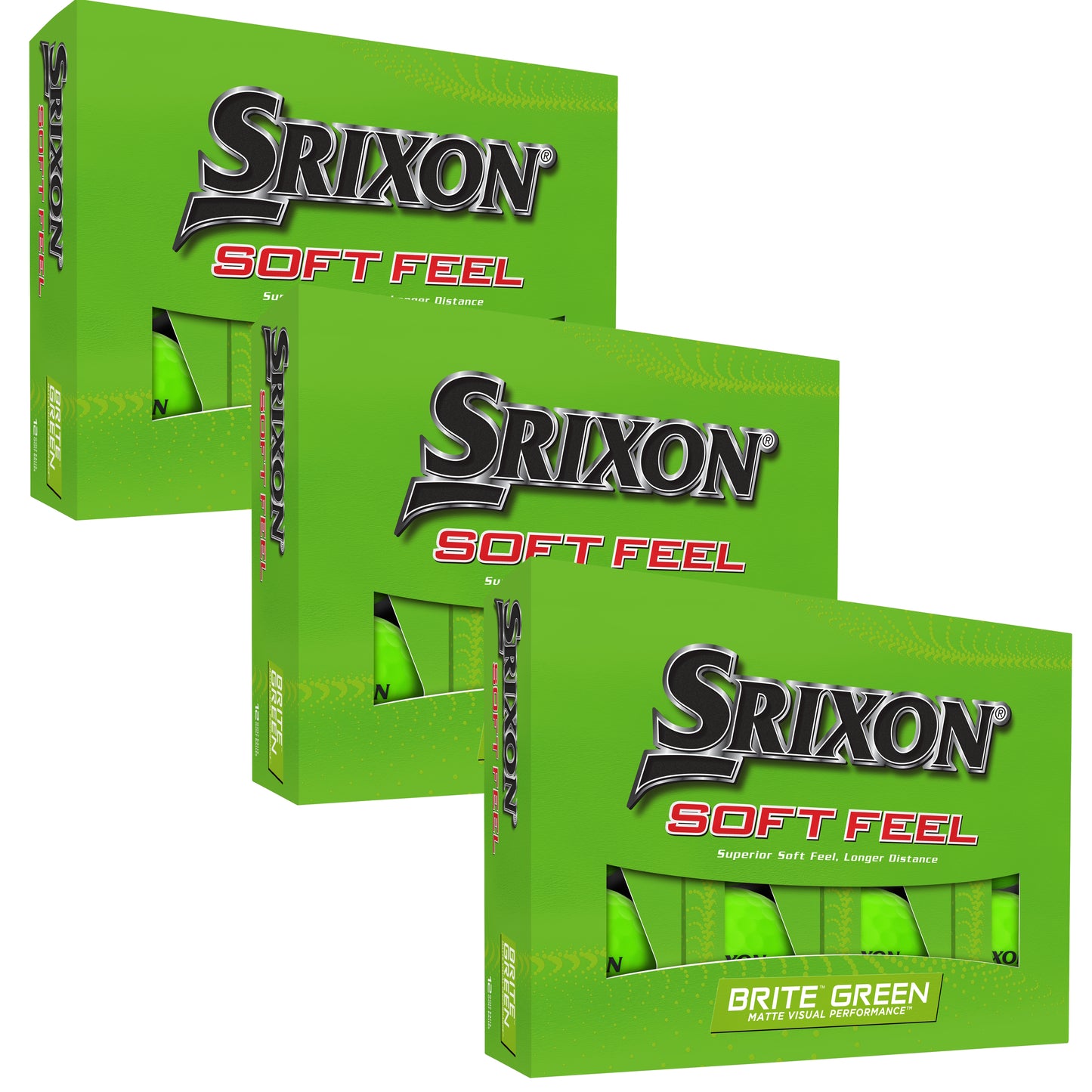 Srixon Soft Feel 13 Brite Green Golf Balls (Buy 2 Get 1 Free)