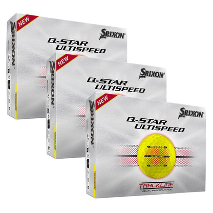 Srixon 2026 Q-Star Ultispeed Track Golf Balls Tour Yellow - Buy 2 Dozen, Get 1 Free