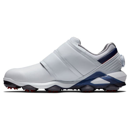 FootJoy Men's Tour Alpha Triple BOA Golf Shoes - White/Red/Navy