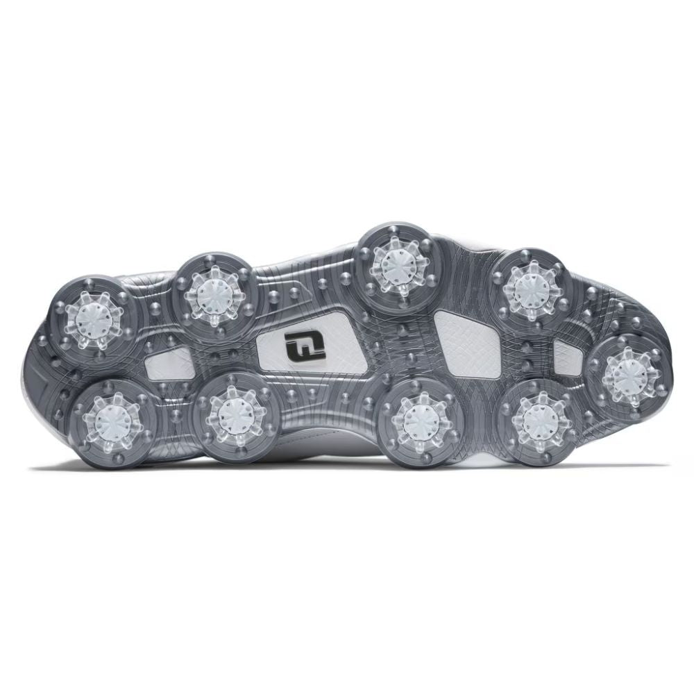FootJoy Men's Tour Alpha Cleated Laced Golf Shoe - White/White/Silver
