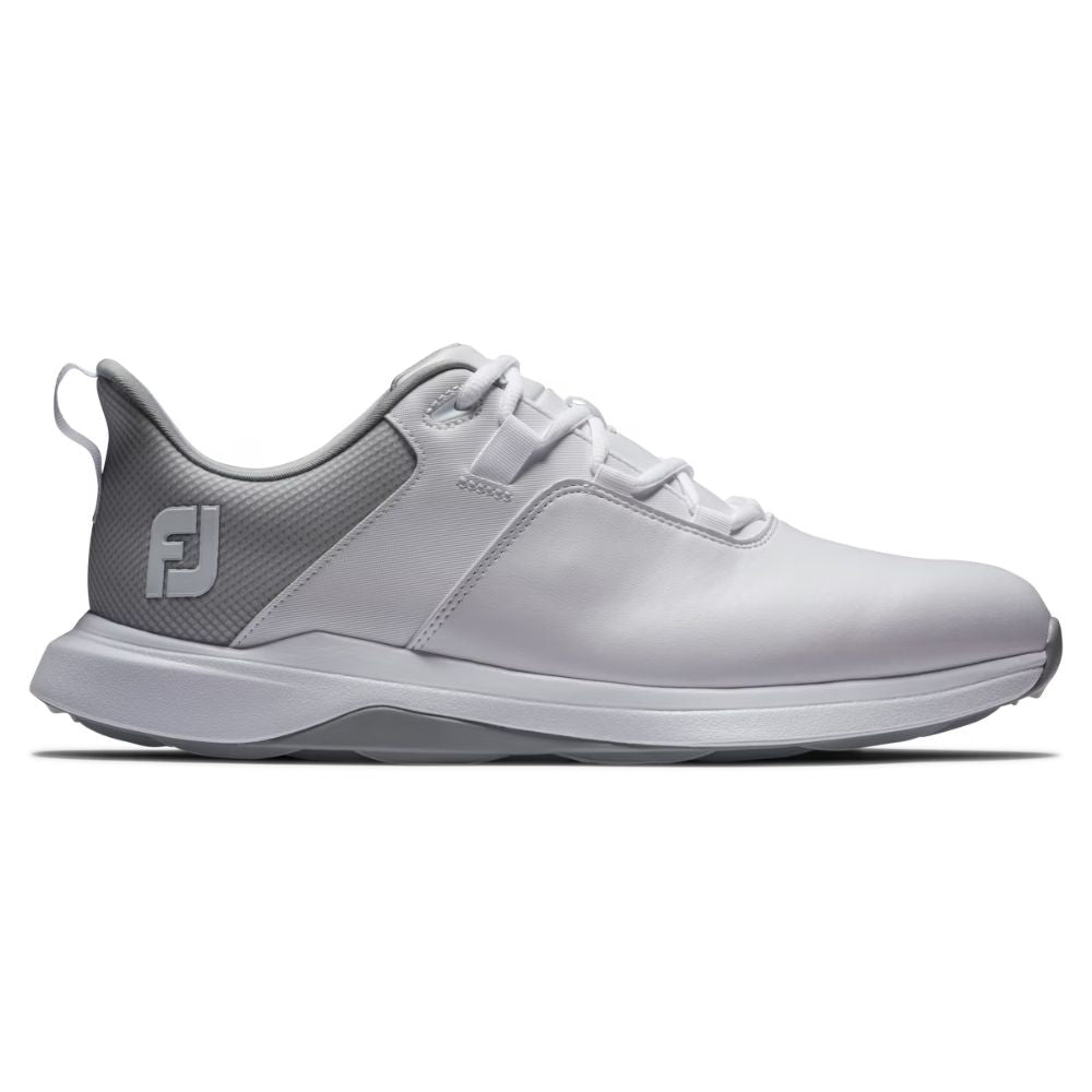 FootJoy Men's ProLite Spikeless Laced Golf Shoes - White/Grey ...