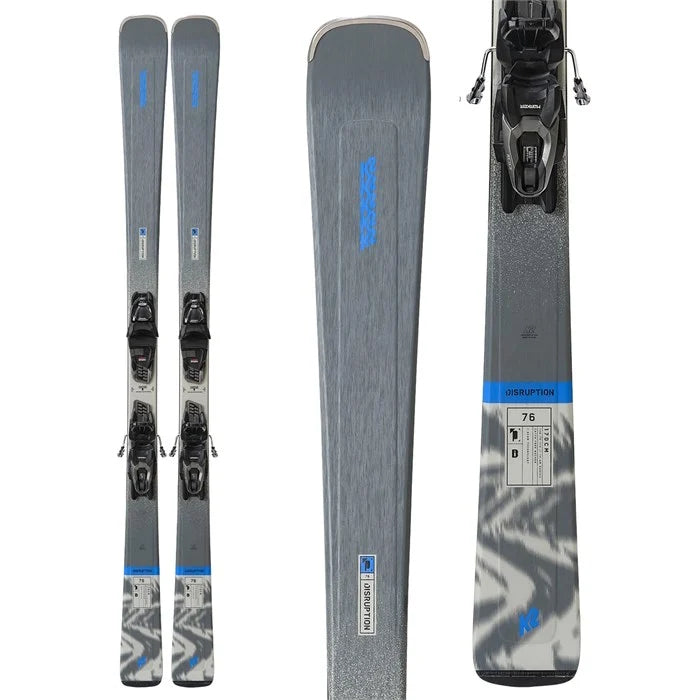K2 Men's K2 Disruption 76 Skis + M2 10 Quikclik Bindings 2025