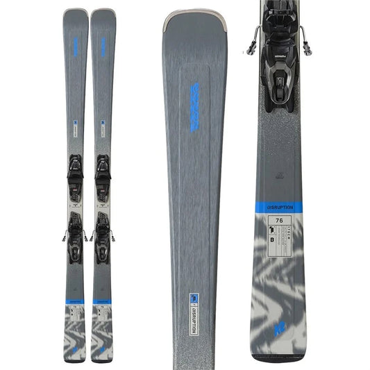 K2 Men's K2 Disruption 76 Skis + M2 10 Quikclik Bindings 2025