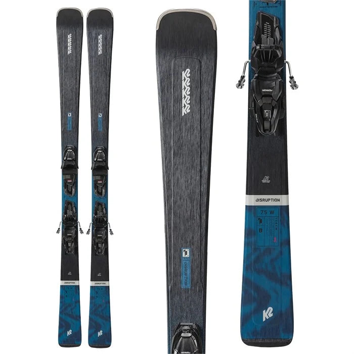 K2 Women's Disruption 75 Skis + Marker Squire 10 Ski Bindings 85 2025