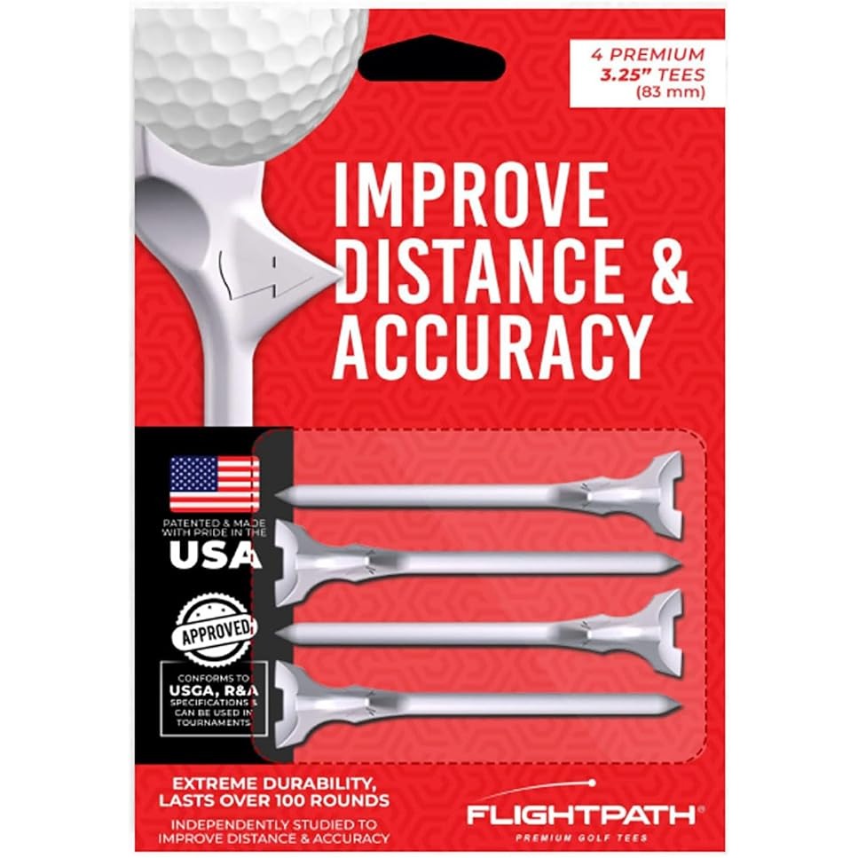 Flightpath Premium Tee - 3.25 " - 4 Pack - White