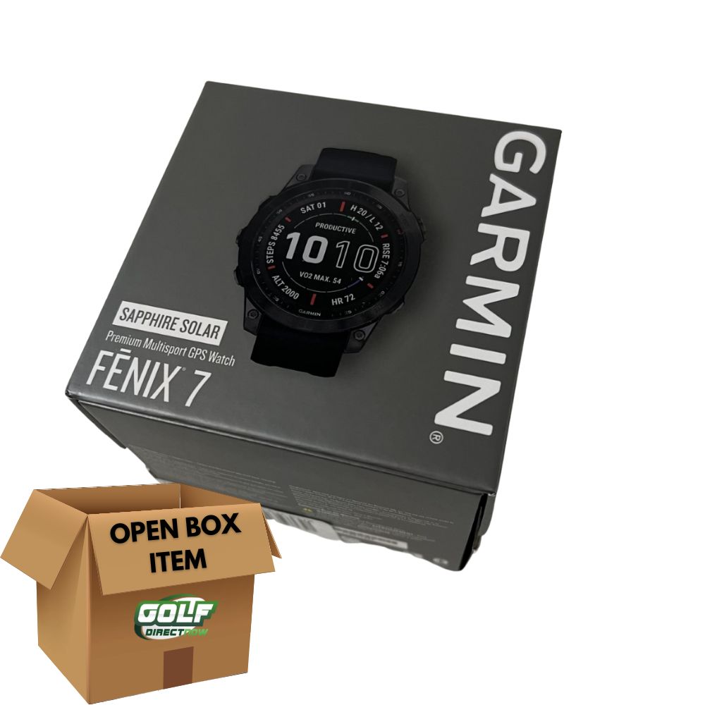 Garmin fenix 7 GPS Watch Sapphire Solar Edition Carbon Gray DLC Titanium w/Black Band (OPEN-BOX)