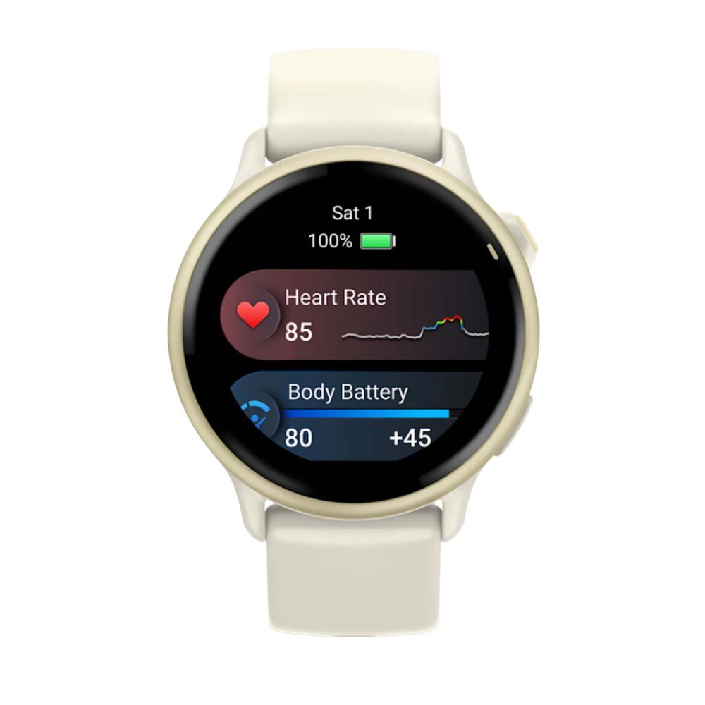 Garmin Vivoactive 6 Smart Watch Lunar Gold with Bone Band
