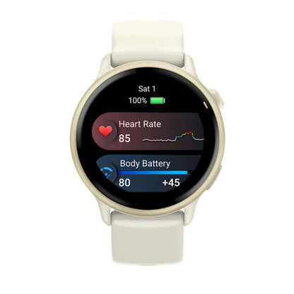 Garmin Vivoactive 6 Smart Watch Lunar Gold with Bone Band