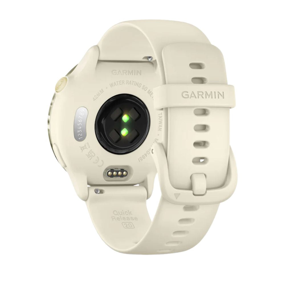 Garmin Vivoactive 6 Smart Watch Lunar Gold with Bone Band