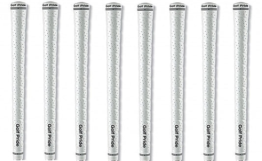 Golf Pride 2G Tour Wrap Midsize White Golf Grips - 8 Pack