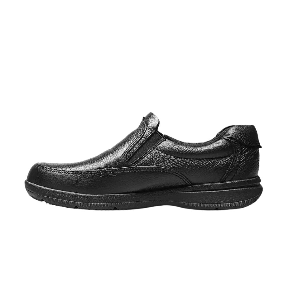 Nunn Bush Men's Moc Toe Cam Slip-On Shoes - Black Tumbled