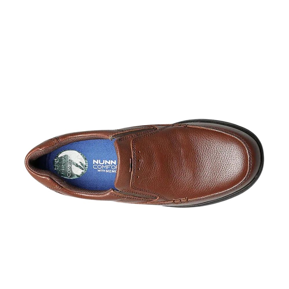 Nunn Bush Men's Moc Toe Cam Slip-On Shoes - Cognac Tumbled