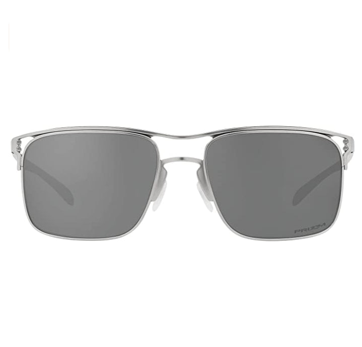 Oakley Holbrook Ti Sunglasses Satin Chrome Frame Prizm Black Lens