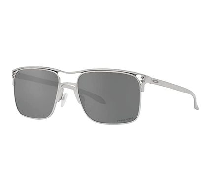 Oakley Holbrook Ti Sunglasses Satin Chrome Frame Prizm Black Lens