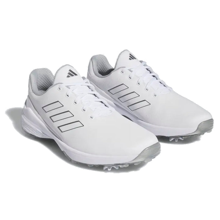 Adidas Men's ZG23 Golf Shoes - White/Dark Silver/Silver