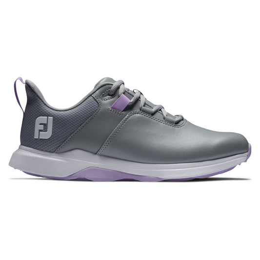FootJoy Women's ProLite Spikeless Laced Golf Shoes - Grey/Lilac