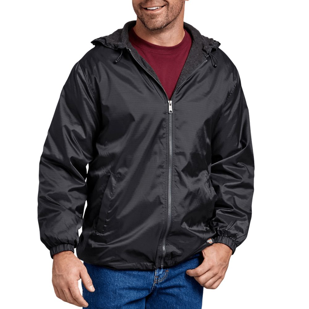 Dickies Men's Nylon Hooded Fleece Lined Jacket