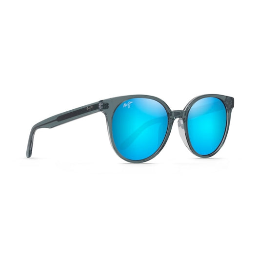 Maui Jim Mehana Polarized Sunglasses Steel Blue With Crystal Frame Blue Hawaii Lens