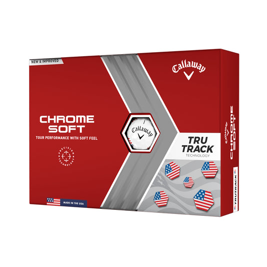 Callaway Chrome Soft USA Tru Track Golf Balls 2023 (1 Dozen)