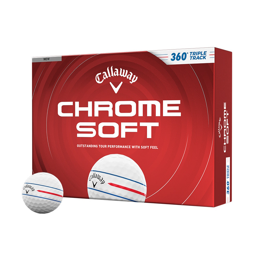 Callaway Chrome Soft 360 Triple Track 26 White Golf Balls - 2 Dozen