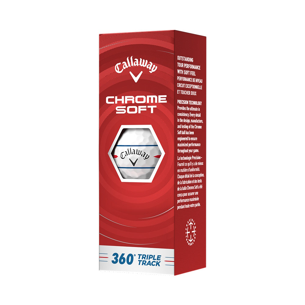 Callaway Chrome Soft 360 Triple Track 26 White Golf Balls - 1 Dozen