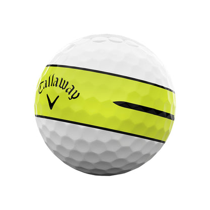 Callaway Chrome Soft 360 Stripe Yellow Golf Balls - 1 Dozen