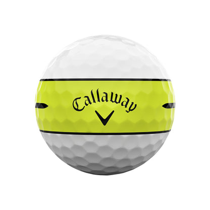 Callaway Chrome Soft 360 Stripe Yellow Golf Balls - 1 Dozen