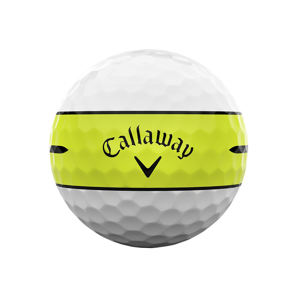 Callaway Chrome Soft 360 Stripe Yellow Golf Balls - 2 Dozen