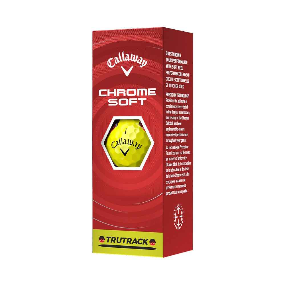 Callaway Chrome Soft TruTrack 26 Yellow Golf Balls - 1 Dozen