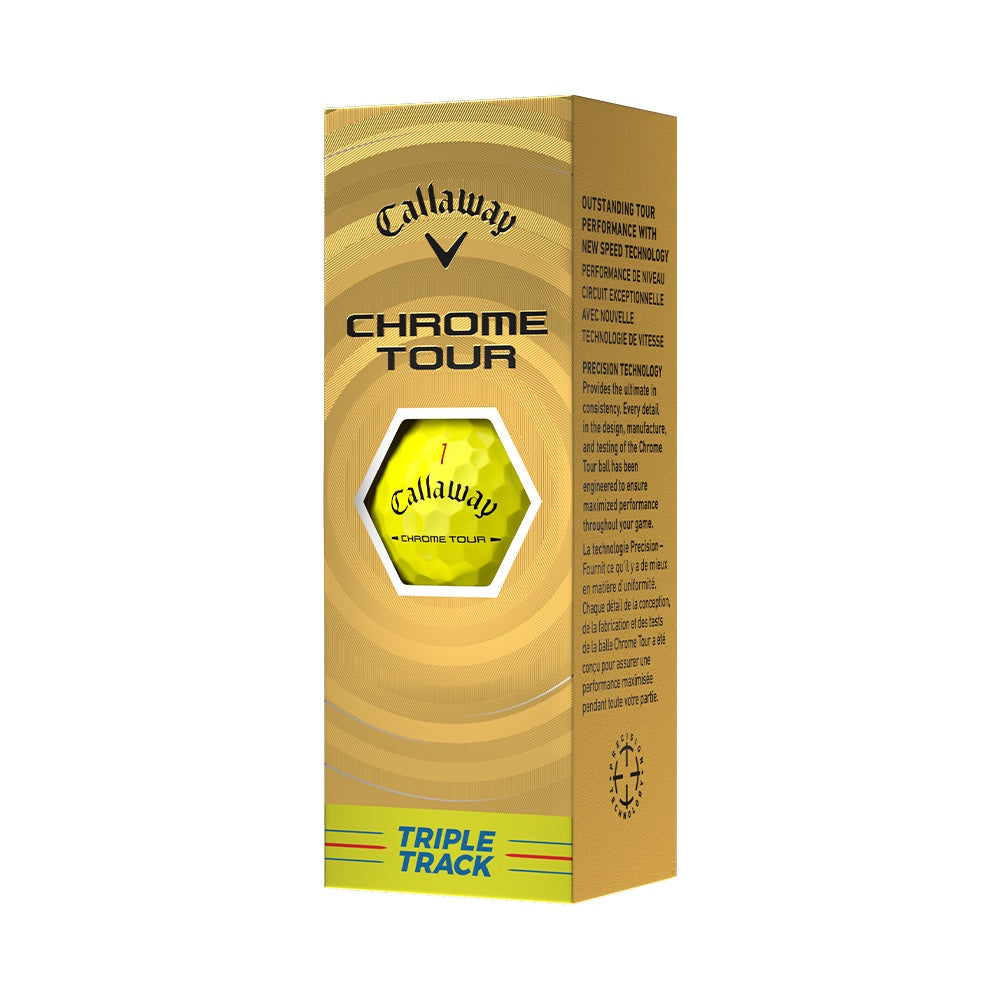 Callaway Chrome Tour Triple Track 26 Yellow Golf Balls - 2 Dozen