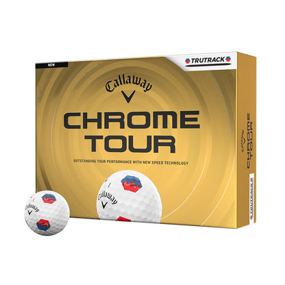 Callaway Chrome Tour TruTrack 26 White Golf Balls - 1 Dozen