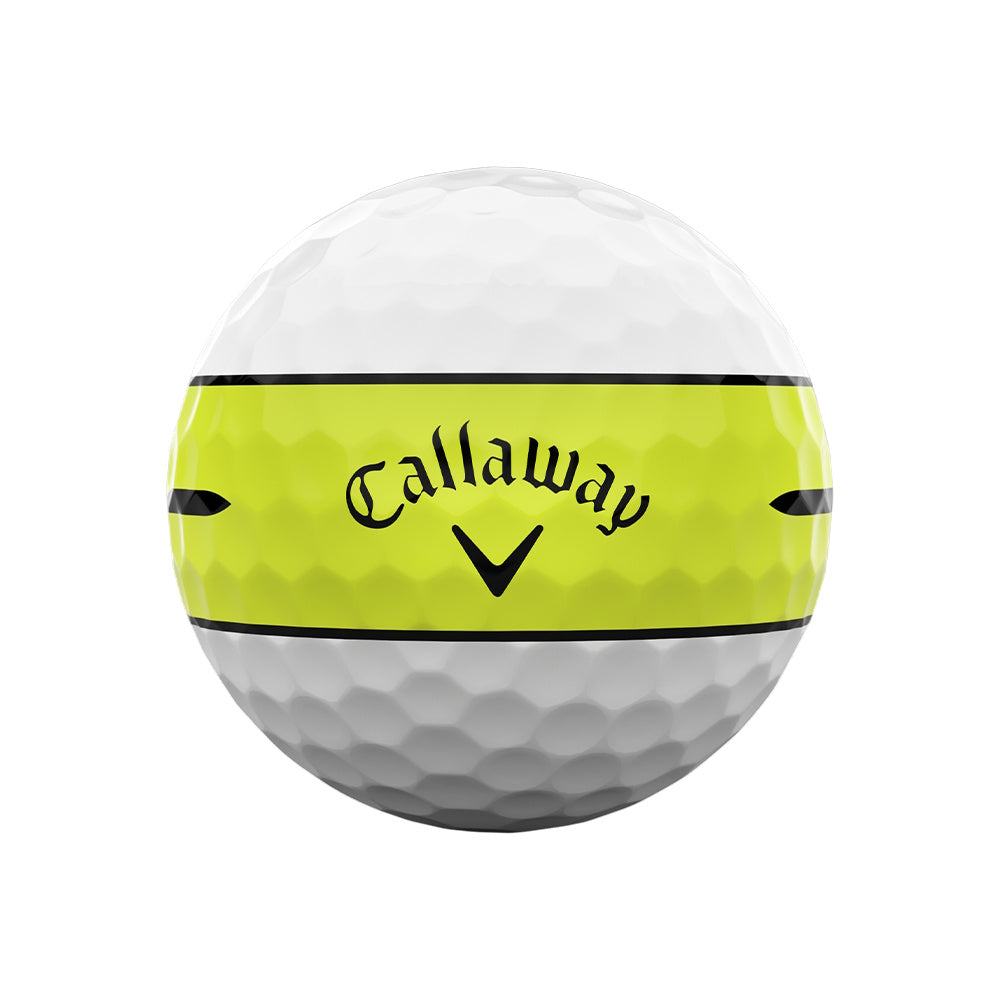 Callaway Chrome Tour X 360 Stripe 26 Yellow Golf Balls - 1 Dozen