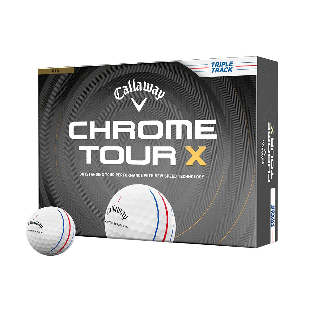Callaway Chrome Tour X Triple Track 26 White Golf Balls - 1 Dozen