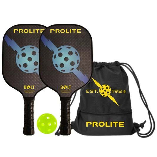 Prolite Bolt Bundle - 2 Bolt Pickleball Paddles, 1 Cinch Bag, and 1 Ball