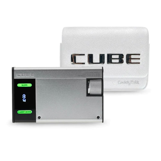 CaddyTalk CUBE Laser Golf Rangefinder w/ White Case