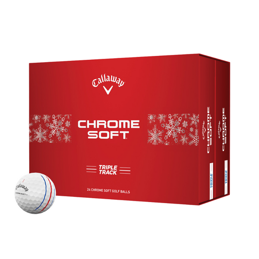 Callaway Chrome Soft Triple Track 24 White Golf Balls  - 2 Dozen Pack